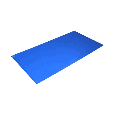 Adhesive Floor Mat, BLUE, 18" x 45" Poly Tack