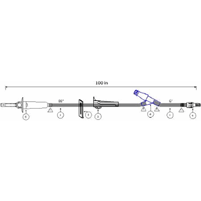 Administration Set, 100" Tubing, 15 Drops / mL