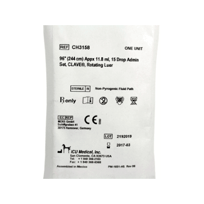 Administration Set, 96" Tubing, 15 Drops / Ml