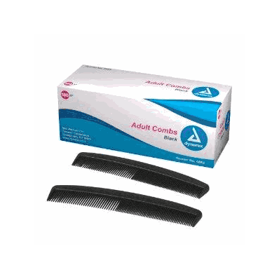 Adult Combs 7" Black - 20/12/Cs - Dynarex