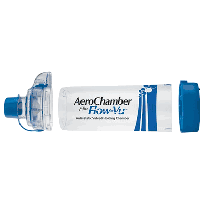 Anti-Static Valved Holding Chamber (aVHC) with Mouthpiece