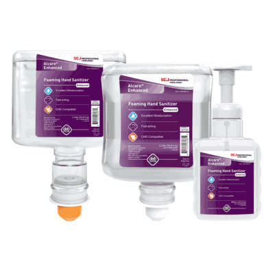 Alcare Enhanced Hand Sanitizer, 400 mL Foaming Dispenser Refill Bottle
