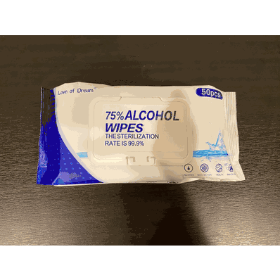 Alcohol Wipes 75%, 50/pk, 40 pks/cs