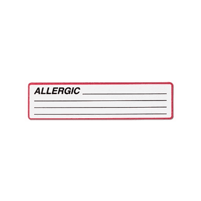Allergic Alert Instruction Label By Carstens
