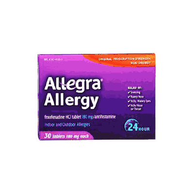 Allergy Relief Allegra 180 Mg 30 Per Box - A