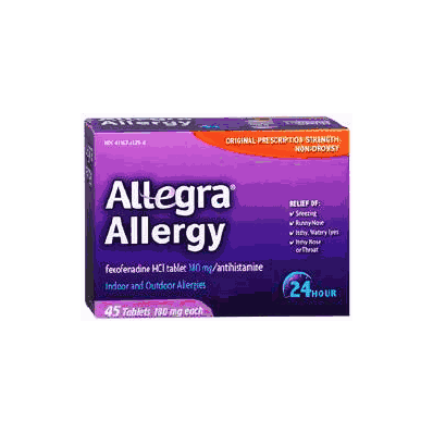 Allergy Relief Allegra 180 Mg 45 Per Box - A