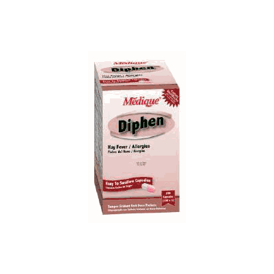 Allergy Relief Diphen 25 Mg 20 Per Bottle - D