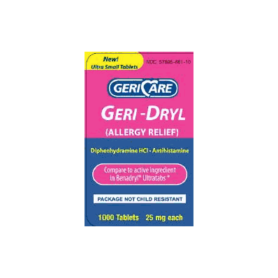 Allergy Relief Mckesson Brand 25 Mg 1000 Per