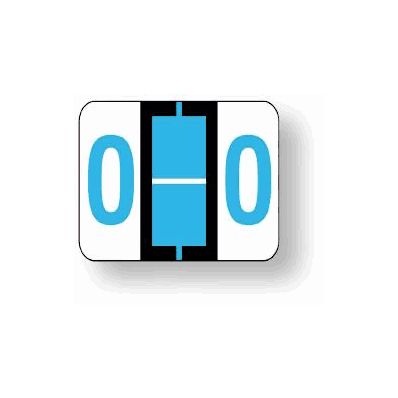 Alpha File Folder Label, 1-1/4" x 1" Blue 