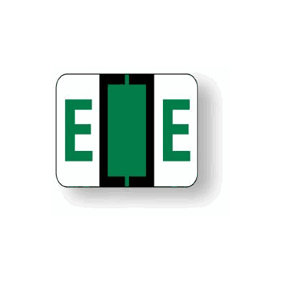 Alpha File Folder Label, 1-1/4" x 1" Dark Green