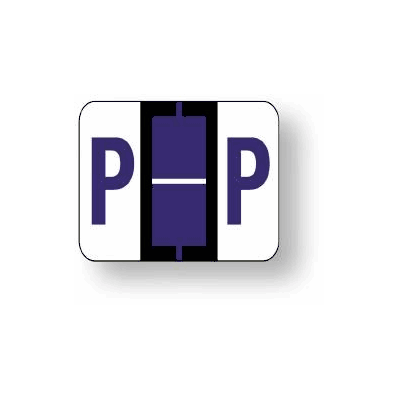 lpha File Folder Label, 1-1/4" x 1" Purple 