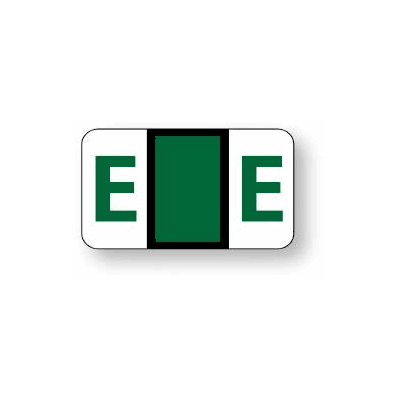 Alpha File Folder Label, 1-5/8" x 1-15/16" Green