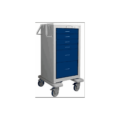 Anesthesia Cart, 23"x42"x24.5", 6 drawers, Key Lock