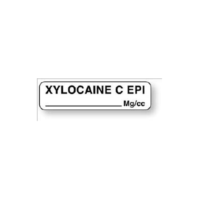 Anesthesia Label, 1-1/4" x 5/16", Color: White 