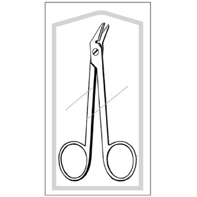 Angled Blunt/Blunt 4-3/4" Wire Cutting Scissors 25/bx