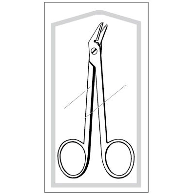 Angled Blunt/Blunt 4-3/4" Wire Cutting Scissors 50/bx