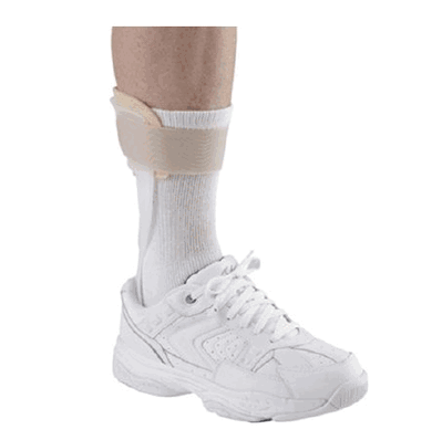 Ankle Foot Orthosis, Large, Right Foot, Hook and Loop Strap Closure