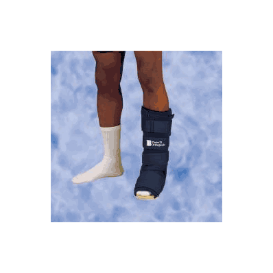 Ankle splint, large, rocker bottom sole in foam