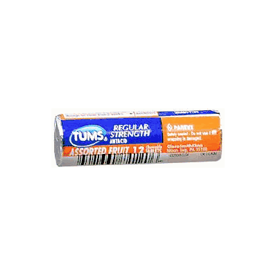 Antacid Tums 12 Per Roll Chewable Tablet - T