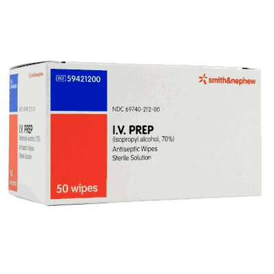 Antiseptic Wipe, IV Preparation 70% Isopropyl Alcohol Individual Packet