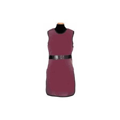 Apron, Lead True Lite Lg #6 Burgundy D/S - -