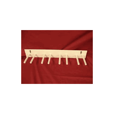 Apron Rack Peg Rack Wall Mount 7 Hooks White