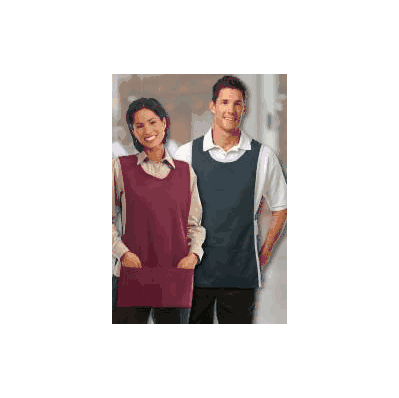 Apron, StafF Unisx W/Pckt Burg Reg - - Fashi