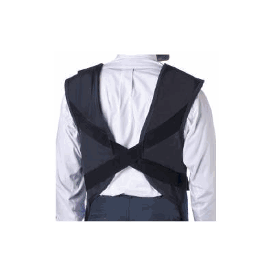 Apron, StafF Xray Coat Ltwt Blk 2xlg 26"X42"