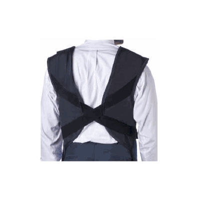 Apron, StafF Xray Coat Ltwt Blk Xlg 25"X40" -