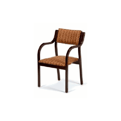 Arm Chair Wild Cherry With Arms Linen - Chair