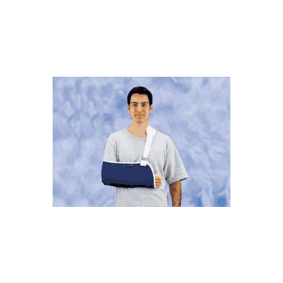 Arm sling, child with pad, blue