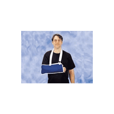 Arm sling, medium, unisex, custom thumb loop, blue