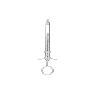 Aspirating Syringe, color: Silver, Thumb Control Ring 