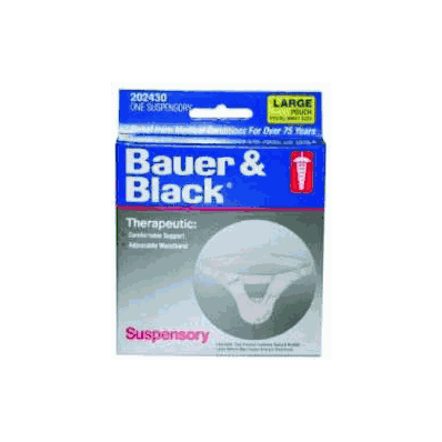 Athletic Supporter, Large, White, Cotton Poly