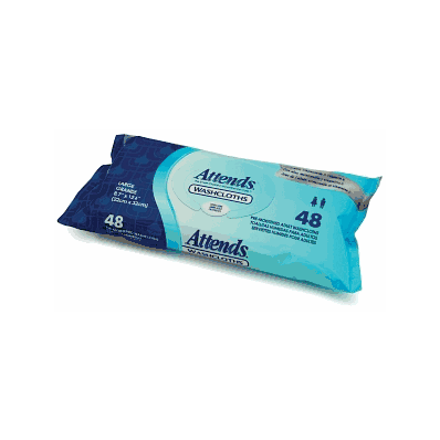 Attends Washcloths - Washcloth, Pre-moistend,