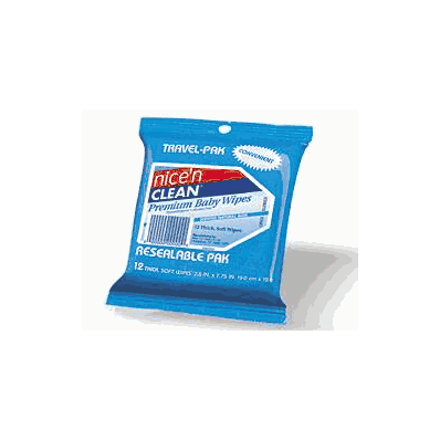 Baby Wipe Nice 'N Clean Scented Travel Pack