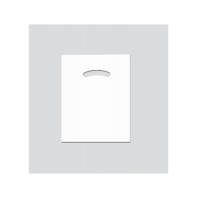 Bag, 12x15, Die Cut Handle, White - Bag, 12x1