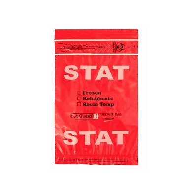 Bag, 6x9, Labguard, 3-wall, Stat Red, Clrback