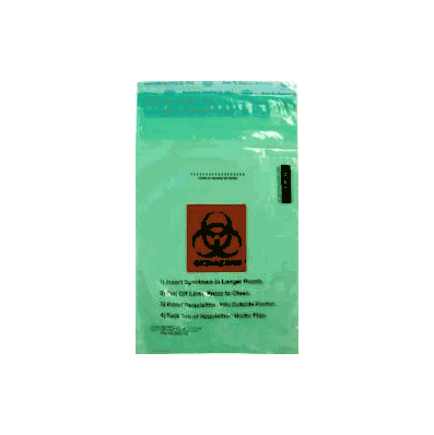 Bag, Bio Spcmn Adh Perf Pckt Grn 6x10 (250/Cs