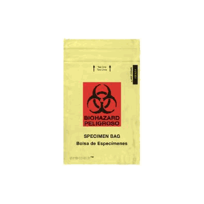 Bag, Bio Spcmn Zip Pckt Ylw 6x9 (1000/Cs) -