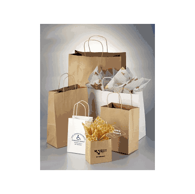Bag, Shoppng, Kraft Paper, 16x6x12, W/Handle