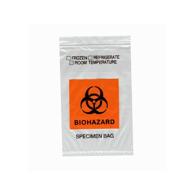 Bag, Transport, 6x9 2mil Clr / Prt Org / Blk