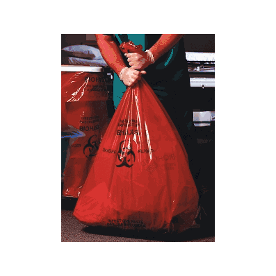 Bag, Waste, Print, Red, 44 Gal, 3 Mil - Bag,