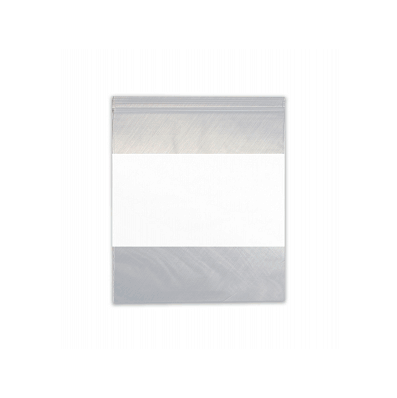 Bag, Zip, W / White Blcok, 2mil, Econo-zip