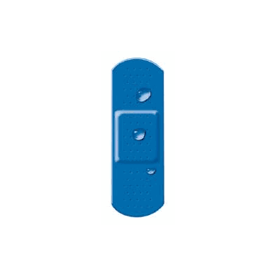 Bandage, Adhsv Foam Blu 1"X3" (80/Bx 12bx/Cs)