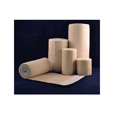 Bandage, Elastic, Lf, 6" W/Velcro, Tan