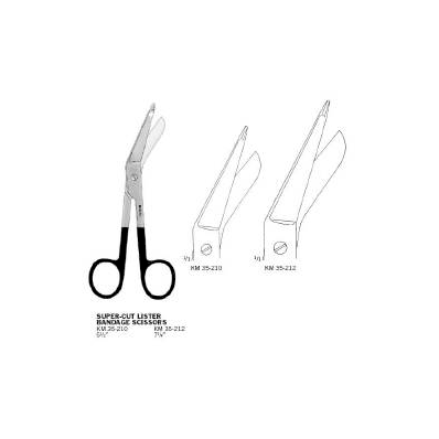 Bandage Scissors, 7-1/4" 1 Sharp Tip/1 Blunt Tip Lister
