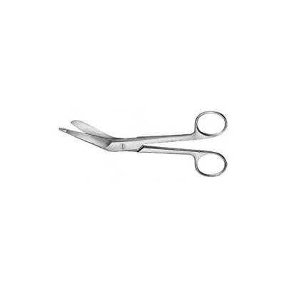 Bandage Scissors, 8" Lister, Angled with Finger Ring Handle