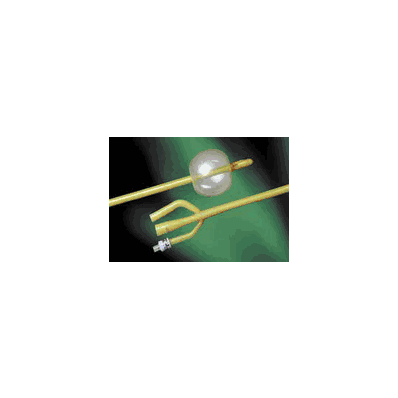 Foley Catheters, 3-Way, 24 Fr, 75 mL, 12/Cs