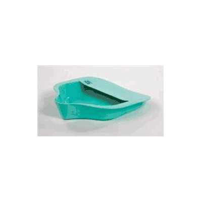 Bariatric Bedpan, 15" L X 14-1/4" W X 3" H, color Green